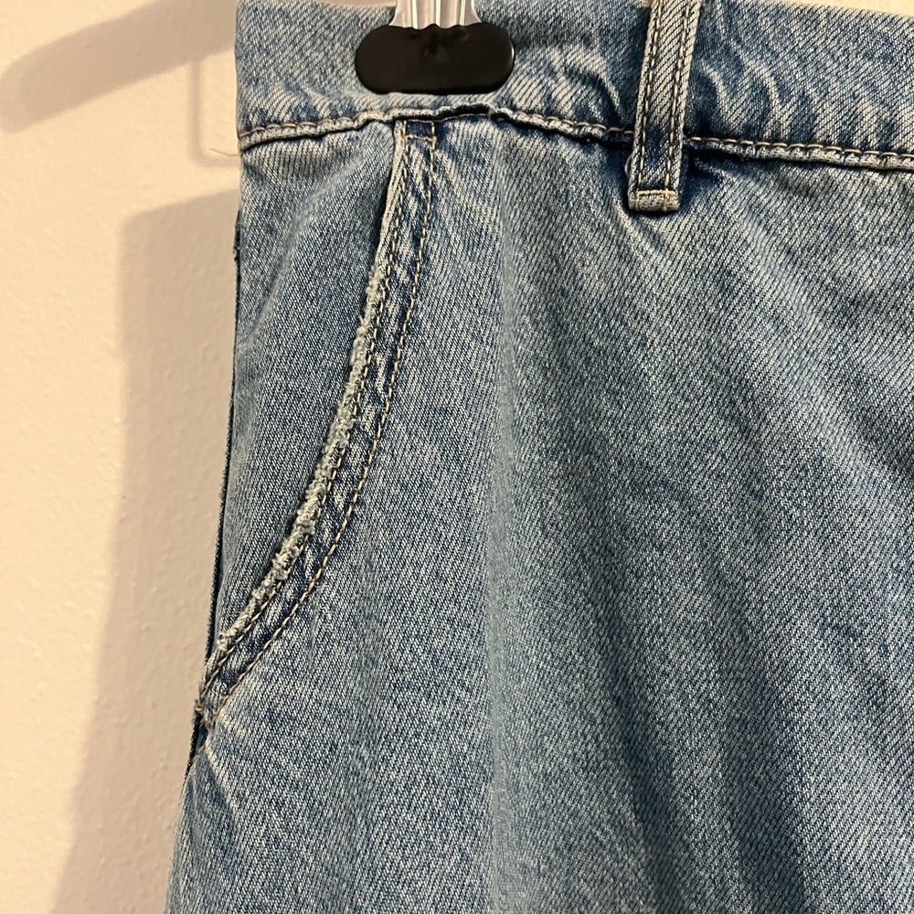 Stradivarius Blue Denim Maxi A-Line Skirt size 4 - Picture 7 of 8